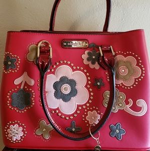 Athena Floral Studded Handbag